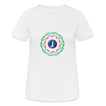 Kreise J - Frauen T-Shirt atmungsaktiv - Weiß - Vorne - AI Model Female 172 dark (172cm)