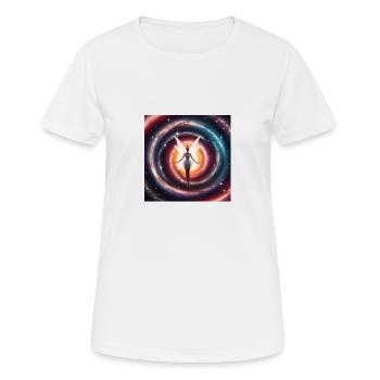 Galaxie-Fee - Frauen T-Shirt atmungsaktiv - Weiß - Vorne - AI Model Female 172 dark (172cm)
