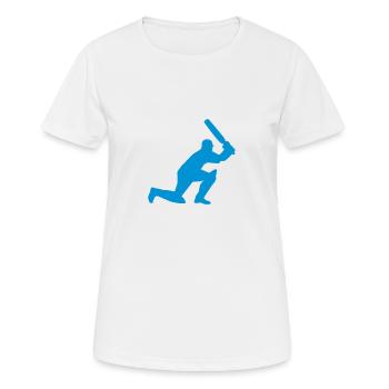 Cricket - Frauen T-Shirt atmungsaktiv - Weiß - Vorne - AI Model Female 172 dark (172cm)