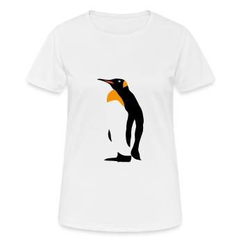 manchot - T-shirt respirant Femme - blanc - Devant - AI Model Female 172 dark (172cm)