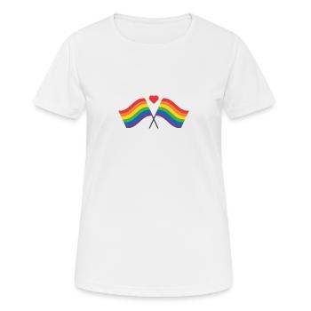 Rainbow flag - Women's Breathable T-Shirt - white - Front - AI Model Female 172 dark (172cm)