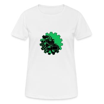 Tracteur Tracteur Conducteur Agriculteur Tracteur Jante - T-shirt respirant Femme - blanc - Devant - AI Model Female 172 dark (172cm)