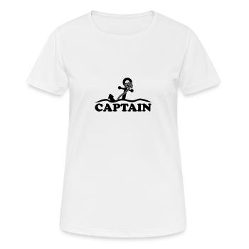 Ancre sous l'eau vagues capitaine conception - T-shirt respirant Femme - blanc - Devant - AI Model Female 172 dark (172cm)