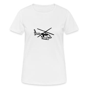 Hubschrauber - Frauen T-Shirt atmungsaktiv - Weiß - Vorne - AI Model Female 172 dark (172cm)
