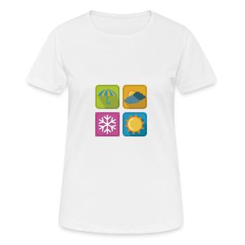 Prévisions météo Météo Frog Poison - T-shirt respirant Femme - blanc - Devant - AI Model Female 172 dark (172cm)