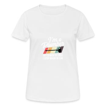 Ich bin ein Klempner Fleißiger Klempner Geschenk - Frauen T-Shirt atmungsaktiv - Weiß - Vorne - AI Model Female 172 dark (172cm)