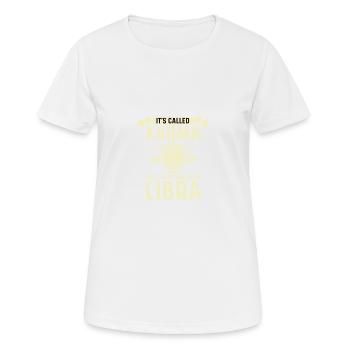 C’est ce qu’on appelle le poison de la personne diplomatique Karma - T-shirt respirant Femme - blanc - Devant - AI Model Female 172 dark (172cm)