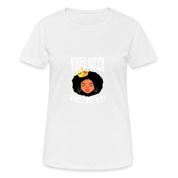 Virgo Queen Self-Triggered Person Gift - Women's Breathable T-Shirt - white - Front - AI Model Female 172 dark (172cm)