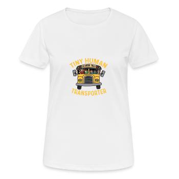 Petit véhicule homologué de transporteur humain - T-shirt respirant Femme - blanc - Devant - AI Model Female 172 dark (172cm)