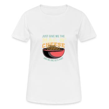 Macaroni au fromage Cadeau Gourmet - T-shirt respirant Femme - blanc - Devant - AI Model Female 172 dark (172cm)