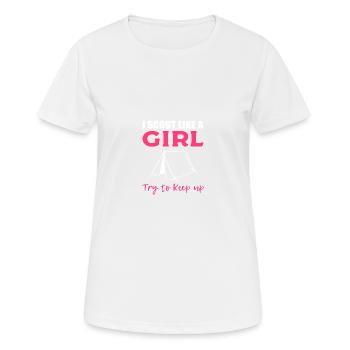 Scout wie Mädchen Ranger Gift - Frauen T-Shirt atmungsaktiv - Weiß - Vorne - AI Model Female 172 dark (172cm)