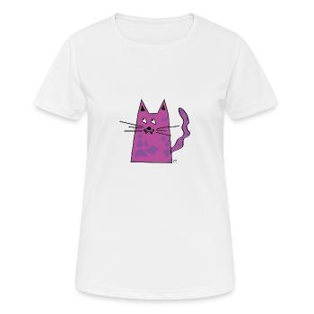 mietze Katze - Frauen T-Shirt atmungsaktiv - Weiß - Vorne - AI Model Female 172 dark (172cm)