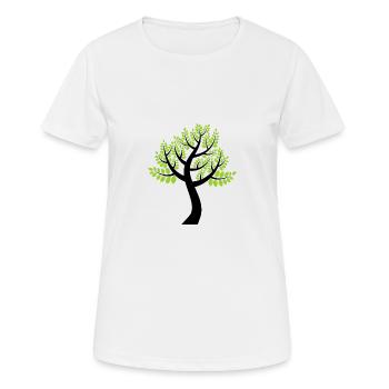 Natur - Frauen T-Shirt atmungsaktiv - Weiß - Vorne - AI Model Female 172 dark (172cm)