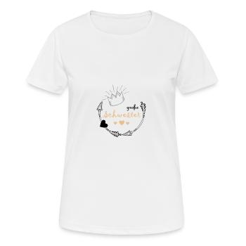 grosse Schwester - Frauen T-Shirt atmungsaktiv - Weiß - Vorne - AI Model Female 172 dark (172cm)