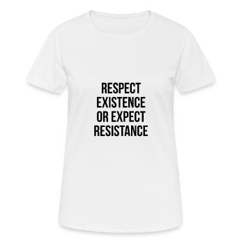Feminist Feministin Feminismus Demo Schwarz - Frauen T-Shirt atmungsaktiv - Weiß - Vorne - AI Model Female 172 dark (172cm)