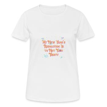Resolution is it, not thirty funny happy - Women's Breathable T-Shirt - white - Front - AI Model Female 172 dark (172cm)