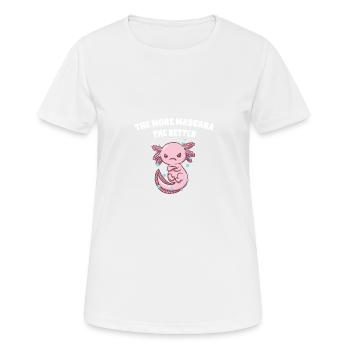 The more makeup, the better, funnier, sarcastic - Women's Breathable T-Shirt - white - Front - AI Model Female 172 dark (172cm)