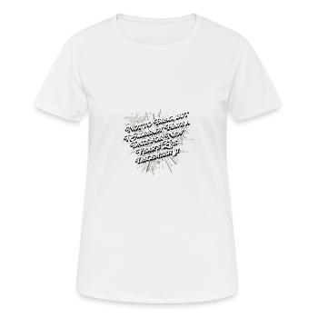 Datum für Silvester Dating -Single -Flirten unverh - Frauen T-Shirt atmungsaktiv - Weiß - Vorne - AI Model Female 172 dark (172cm)