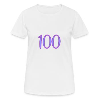 100 - T-shirt respirant Femme - blanc - Devant - AI Model Female 172 dark (172cm)