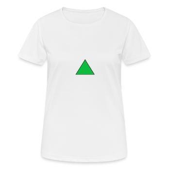 Triangle vert - T-shirt respirant Femme - blanc - Devant - AI Model Female 172 dark (172cm)