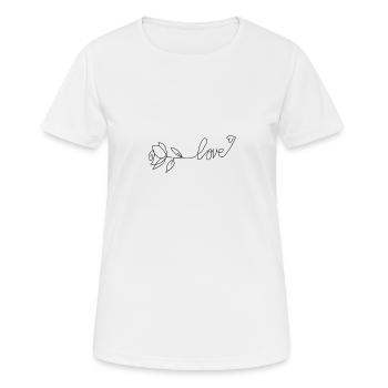 Love - Frauen T-Shirt atmungsaktiv - Weiß - Vorne - AI Model Female 172 dark (172cm)