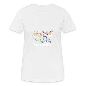 Metairie Pride Month Pride Flag LGBT Community LGB - T-shirt respirant Femme - blanc - Devant - AI Model Female 172 dark (172cm)