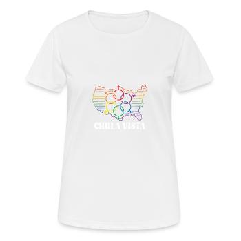 Chula Vista Pride Month Pride Flag LGBT Community - T-shirt respirant Femme - blanc - Devant - AI Model Female 172 dark (172cm)