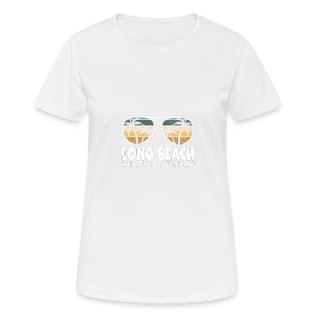 Long Beach Willkommen zu Freiheitserlaub - Frauen T-Shirt atmungsaktiv - Weiß - Vorne - AI Model Female 172 dark (172cm)