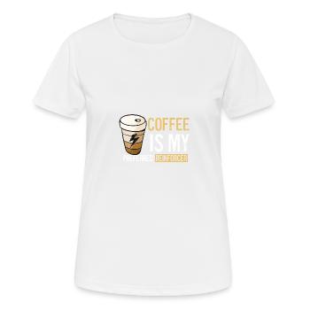 Café BCBA comportement drôle café - T-shirt respirant Femme - blanc - Devant - AI Model Female 172 dark (172cm)