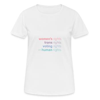 Les droits des femmes sont des droits humains - T-shirt respirant Femme - blanc - Devant - AI Model Female 172 dark (172cm)