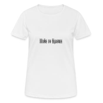 Cacher dans la fumée, police mythologique Glitch Design - T-shirt respirant Femme - blanc - Devant - AI Model Female 172 dark (172cm)