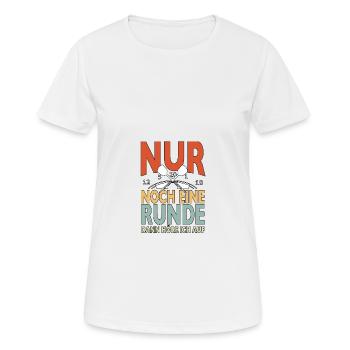 Nur Noch Eine Runde Dann Hör Ich Auf Dart Spruch - Frauen T-Shirt atmungsaktiv - Weiß - Vorne - AI Model Female 172 dark (172cm)