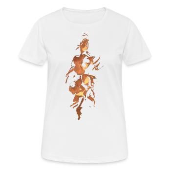 Frau abstrakt - TUSCHE - Frauen T-Shirt atmungsaktiv - Weiß - Vorne - AI Model Female 172 dark (172cm)