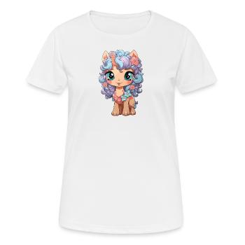 licorne douce - Licorne douce - licorne - T-shirt respirant Femme - blanc - Devant - AI Model Female 172 dark (172cm)