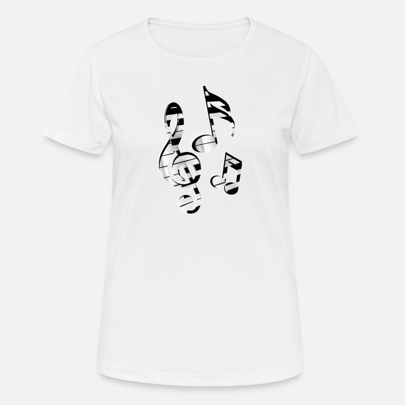 Sheet music clef - Women's Breathable T-Shirt - white