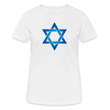 Israel Star Star of David Hexagram Judaism Symbol - Women's Breathable T-Shirt - white - Front - AI Model Female 172 dark (172cm)