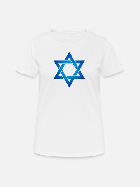 Israel Stern Davidstern Hexagramm Judentum Symbol - Frauen T-Shirt atmungsaktiv - Weiß