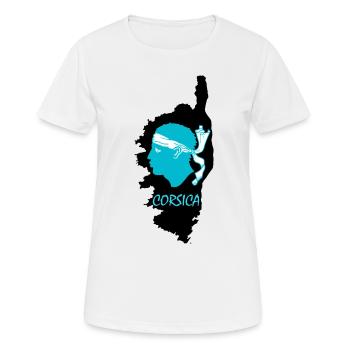 Corsica Island France with pirate head Corsica - Women's Breathable T-Shirt - white - Front - AI Model Female 172 dark (172cm)