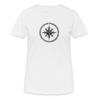 Kompass, Abenteurer, Reisen & Erkundung - Frauen T-Shirt atmungsaktiv - Weiß - Vorne - AI Model Female 172 dark (172cm)