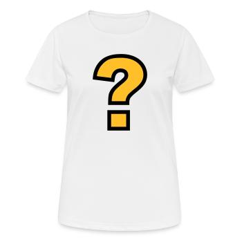 point d'interrogation - T-shirt respirant Femme - blanc - Devant - AI Model Female 172 dark (172cm)