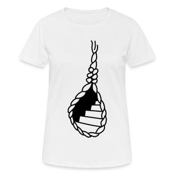 Tricoter des escaliers - T-shirt respirant Femme - blanc - Devant - AI Model Female 172 dark (172cm)