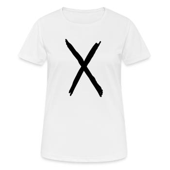 Buchstaben X - Frauen T-Shirt atmungsaktiv - Weiß - Vorne - AI Model Female 172 dark (172cm)