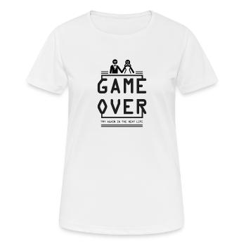 Game over - Frauen T-Shirt atmungsaktiv - Weiß - Vorne - AI Model Female 172 dark (172cm)
