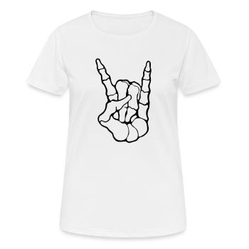 Metalhand / Pommesgabel / Metal - Frauen T-Shirt atmungsaktiv - Weiß - Vorne - AI Model Female 172 dark (172cm)