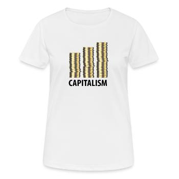 Capitalisme - T-shirt respirant Femme - blanc - Devant - AI Model Female 172 dark (172cm)