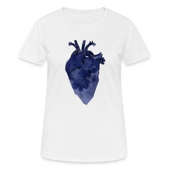 Cœur - T-shirt respirant Femme - blanc - Devant - AI Model Female 172 dark (172cm)