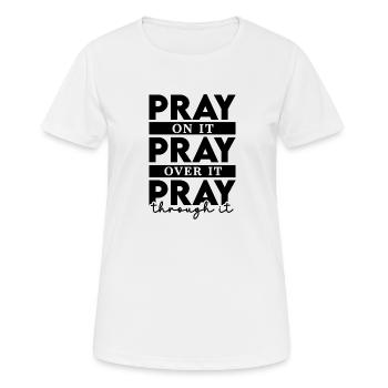 Bete - Frauen T-Shirt atmungsaktiv - Weiß - Vorne - AI Model Female 172 dark (172cm)