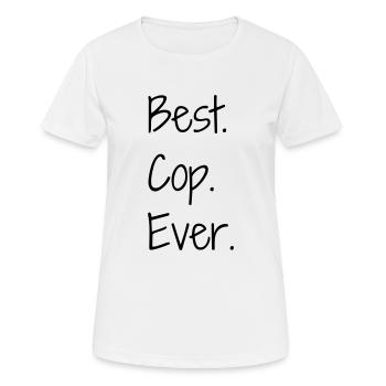 Police / Policier / Flic / Sécurité - T-shirt respirant Femme - blanc - Devant - AI Model Female 172 dark (172cm)