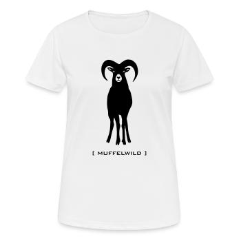 Sheep wild sheep muffle muffle Wild Wild animal - Women's Breathable T-Shirt - white - Front - AI Model Female 172 dark (172cm)