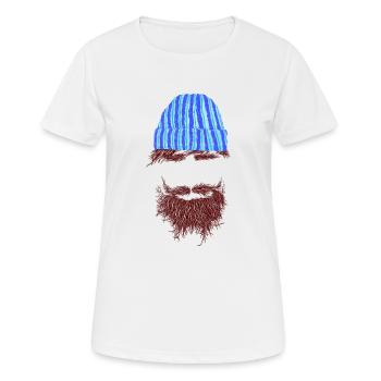 hipster bart - Frauen T-Shirt atmungsaktiv - Weiß - Vorne - AI Model Female 172 dark (172cm)
